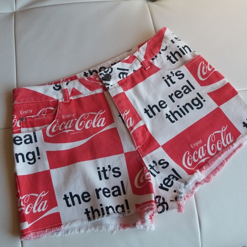 Coca Cola denim shorts official merchandise sz L